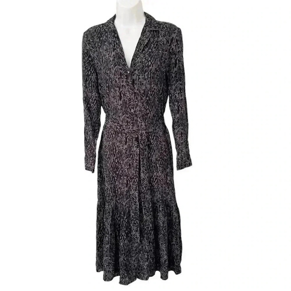 NWT Rails Beatrice Midi Dress Charcoal Abstract Animal Print size XS - Picture 5 of 16